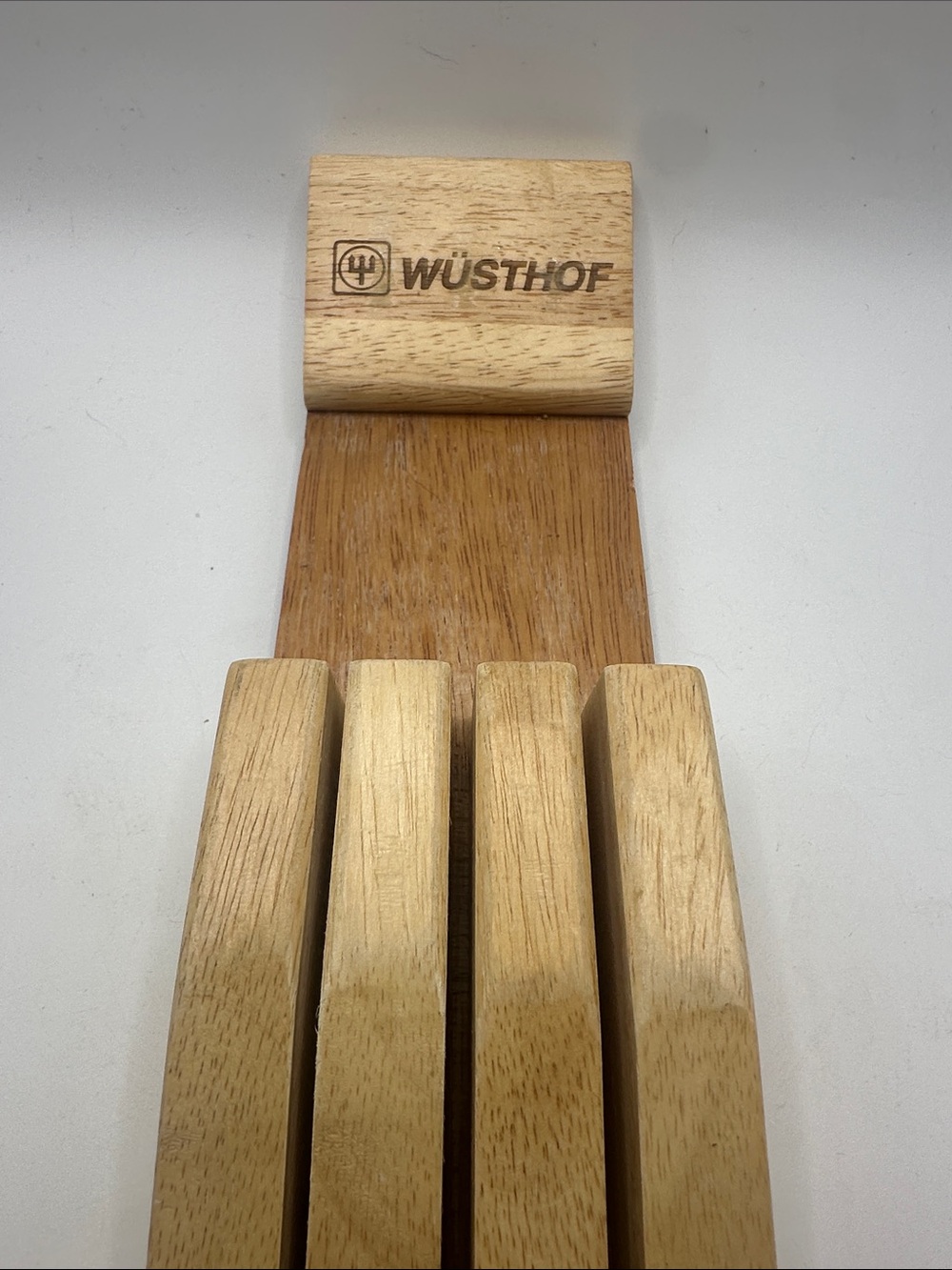 Wusthof Wooden Knife Block Rack Natural Light Brown